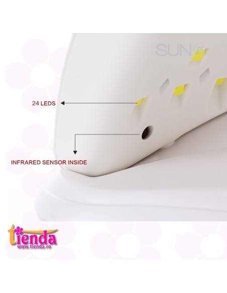 LAMPA SUN5 DUAL LED 365 + 405 nm 48W ALBĂ