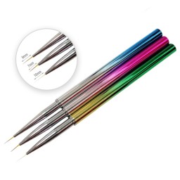 SET 3 PENSULE VĂRF SUBȚIRE MANER METALIC