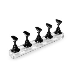 SUPORT TIPS PLASTIC PENTRU NAIL ART - BLACK