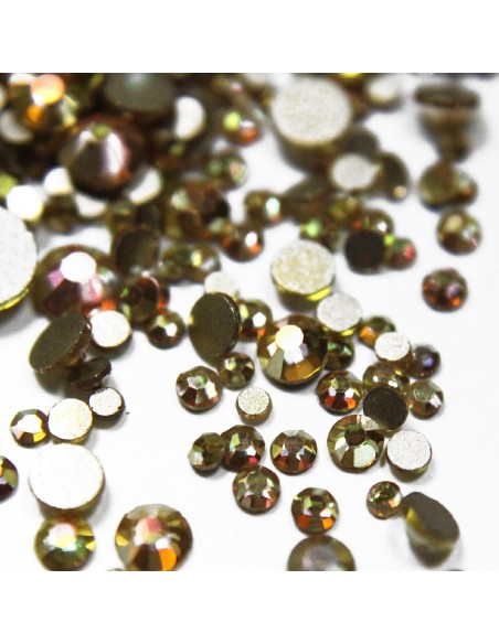 SET 1440 BUC. CRISTALE FAȚETATE AURII MARIME SS3-SS16