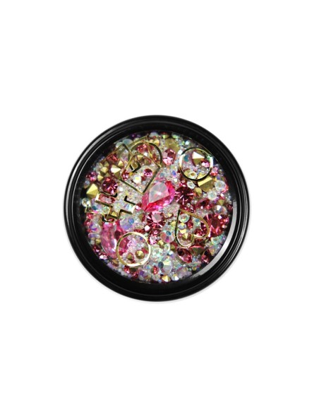 MIX CRISTALE FAȚETATE ROZ SI ORNAMENTE UNGHII MIX CRISTALE FAȚETATE ROZ SI ORNAMENTE UNGHII