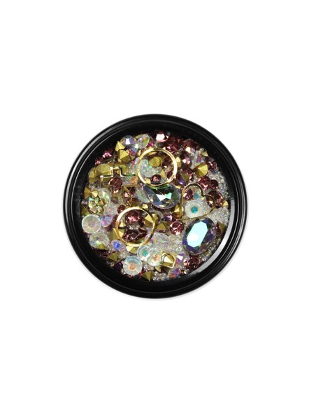 MIX CRISTALE FAȚETATE BEJ SI ORNAMENTE UNGHII MIX CRISTALE FAȚETATE BEJ SI ORNAMENTE UNGHII