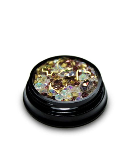 MIX CRISTALE FAȚETATE BEJ SI ORNAMENTE UNGHII MIX CRISTALE FAȚETATE BEJ SI ORNAMENTE UNGHII