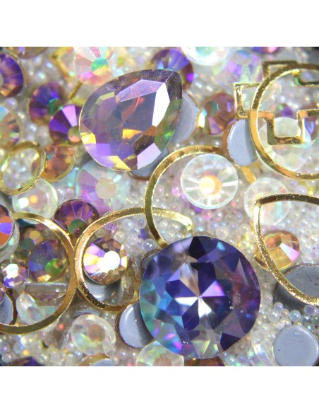 MIX CRISTALE FAȚETATE VIOLET SI ORNAMENTE UNGHII MIX CRISTALE FAȚETATE VIOLET SI ORNAMENTE UNGHII