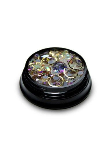 MIX CRISTALE FAȚETATE VIOLET SI ORNAMENTE UNGHII