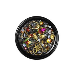 MIX CRISTALE FAȚETATE MULTICOLORE SI ORNAMENTE UNGHII 2