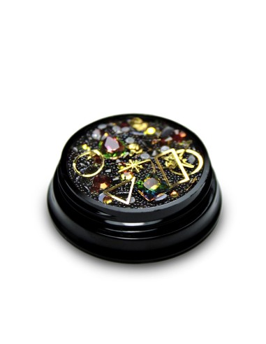 MIX CRISTALE FAȚETATE MULTICOLORE SI ORNAMENTE UNGHII