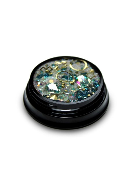 MIX CRISTALE FAȚETATE TURCOAZ SI ORNAMENTE UNGHII MIX CRISTALE FAȚETATE TURCOAZ SI ORNAMENTE UNGHII