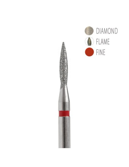 BIT DIAMANTAT - FLACARĂ ROȘU 1.6x8mm  BIT DIAMANTAT - FLACARĂ ROȘU 1.6x8mm