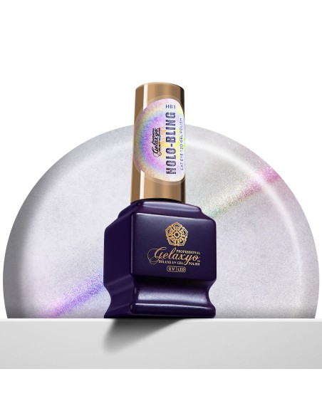 Oja Semipermanenta Gel Polish Gri Gelaxyo Cat-Eye Holo-Bling - 7 ml