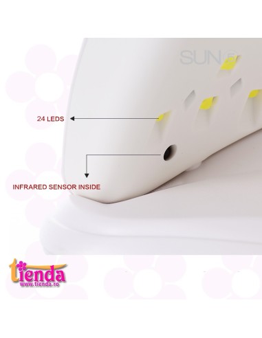 LAMPA SUN5 DUAL LED 365 + 405 nm 48W ALBĂ