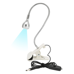 LAMPĂ UV-LED CU BRAȚ FLEXIBIL SILVER