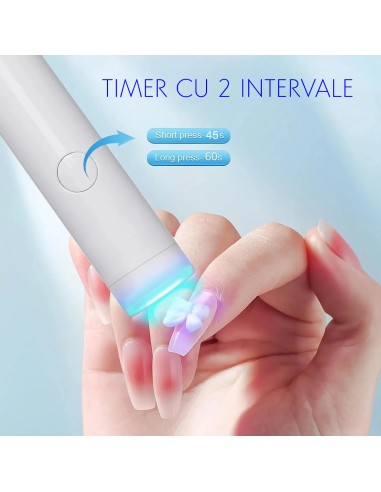 MINI LAMPĂ UV CU ACUMULATOR  ȘI TIMER