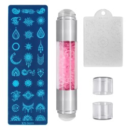SET ŞTAMPILĂ DUBLĂ SILICON CU CRISTALE ȘI MATRIȚĂ XY-N09