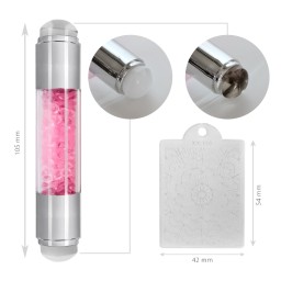 SET ŞTAMPILĂ DUBLĂ SILICON CU CRISTALE ȘI MATRIȚĂ XY-N12 2