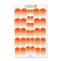 Nail Wraps Gelaxyo - W13 - Dégradé Orange
