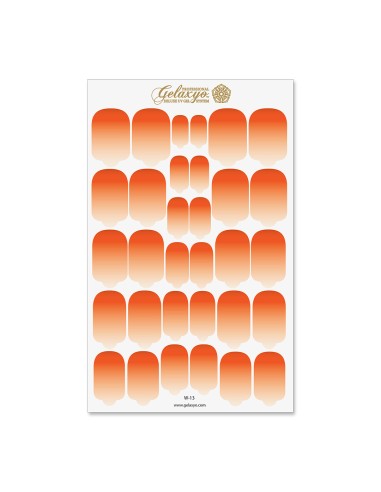 Nail Wraps Gelaxyo - W13 - Dégradé Orange