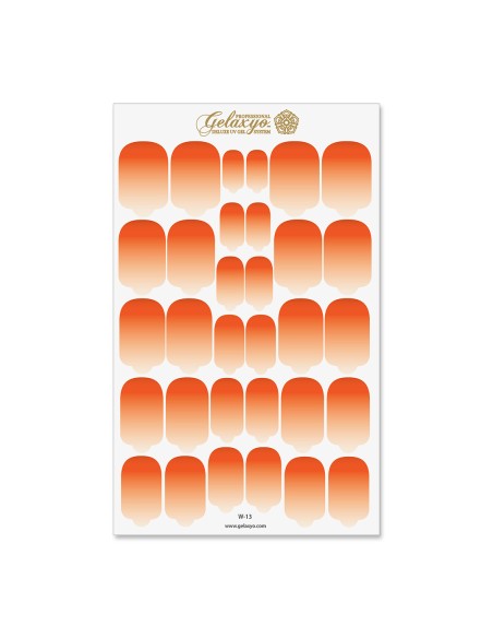 Nail Wraps Gelaxyo - W13 - Dégradé Orange