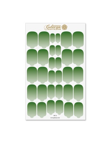 Nail Wraps Gelaxyo - W15 - Dégradé Green