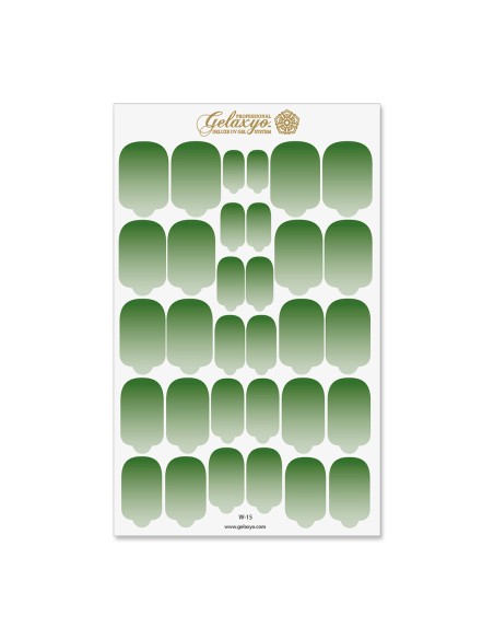 Nail Wraps Gelaxyo - W15 - Dégradé Green