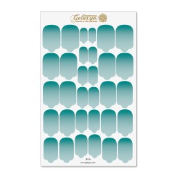 Nail Wraps Gelaxyo - W16 - Dégradé Turquoise