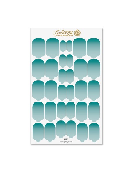 Nail Wraps Gelaxyo - W16 - Dégradé Turquoise