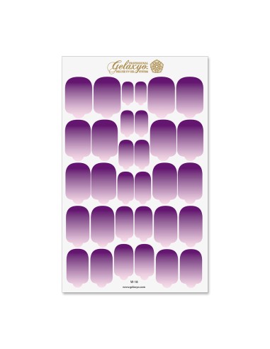 Nail Wraps Gelaxyo - W18 - Dégradé Violet
