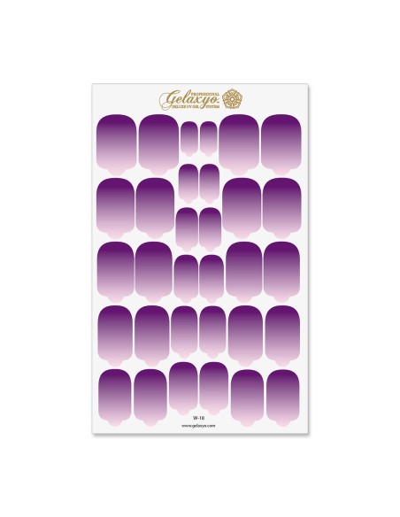 Nail Wraps Gelaxyo - W18 - Dégradé Violet