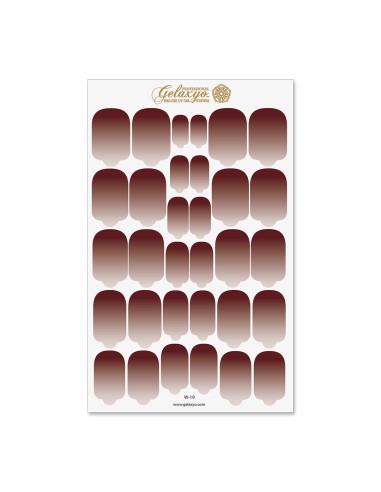 Nail Wraps Gelaxyo - W19 - Dégradé Coffe