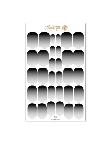 Nail Wraps Gelaxyo - W20 - Dégradé Black