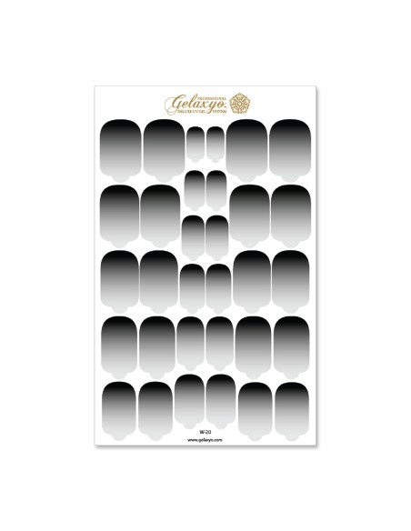 Nail Wraps Gelaxyo - W20 - Dégradé Black