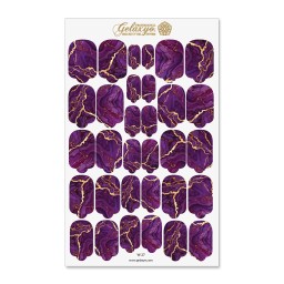Nail Wraps Gelaxyo - W27 - precious marble violet