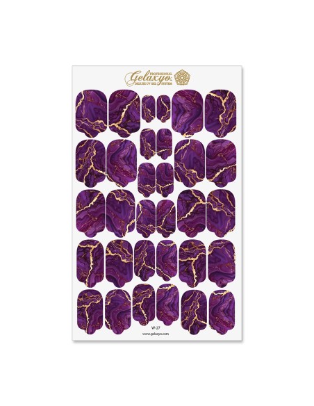 Nail Wraps Gelaxyo - W27 - precious marble violet