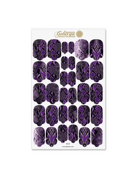 Nail Wraps Gelaxyo - W35 - Mauve Lizard
