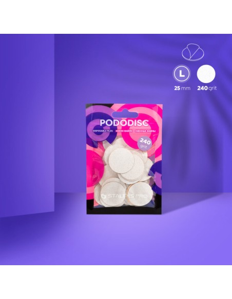 SET 50 PILE DE SCHIMB STALEKS pentru DISCUL DE PEDICHIURA 25mm 240 granulație