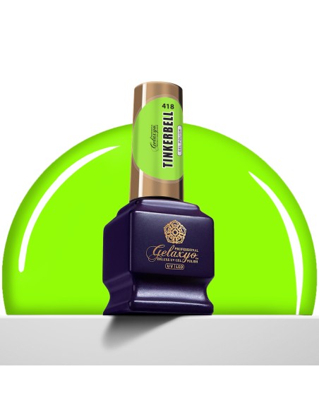 Oja Semipermanenta Gel Polish Verde Gelaxyo Tinkerbell 418 - 7 ml