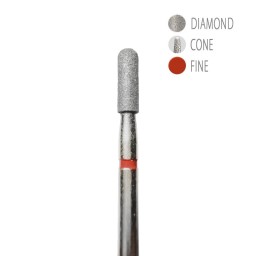 BIT DIAMANTAT - CILINDRU ROTUNJIT ROȘU - 2,5x8,5mm