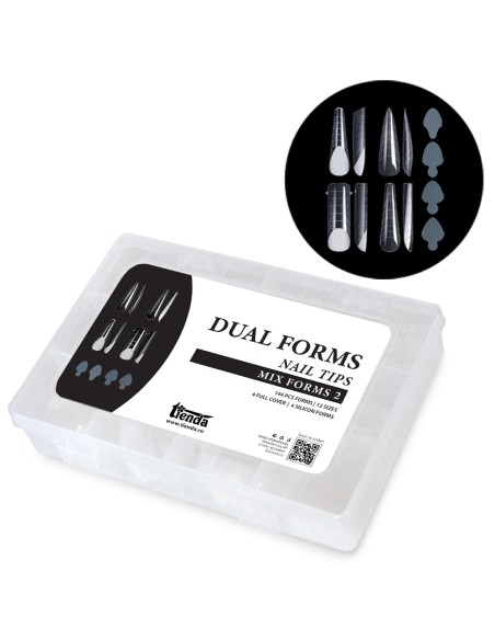 Dual Forms 2, 4 FORME REUTILIZABILE + 4 PADURI DE SILICON, 144 pcs, 12 mărimi