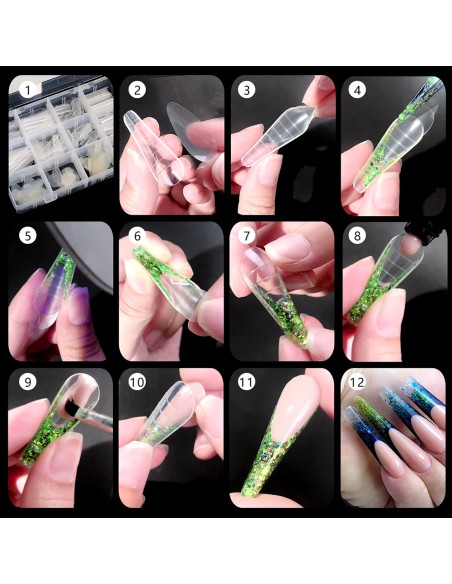 Dual Forms 2, 4 FORME REUTILIZABILE + 4 PADURI DE SILICON, 144 pcs, 12 mărimi