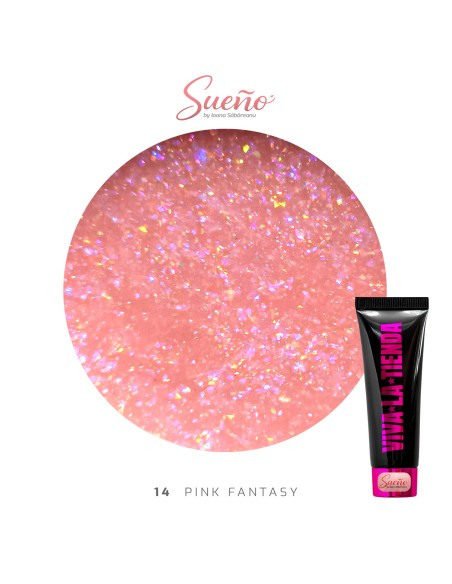 Viva La Tienda Polygelul Sueño 14 - Pink Fantasy 30ml - by Ioana Săbăreanu