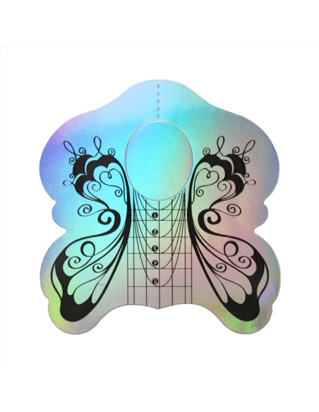 ŞABLOANE S10 FLUTURE NEGRU FORME OVALE PE SUPORT DE POLIMER SET 300 BUC