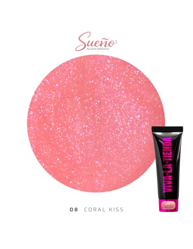 Viva La Tienda Polygelul Sueño 08 - Coral Kiss 30ml - by Ioana Săbăreanu