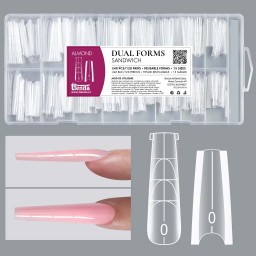 Dual Forms Sandwich ALMOND set 240 buc, 15 mărimi tipsuri...