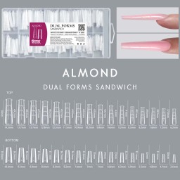 Dual Forms Sandwich ALMOND set 240 buc, 15 mărimi tipsuri... 2