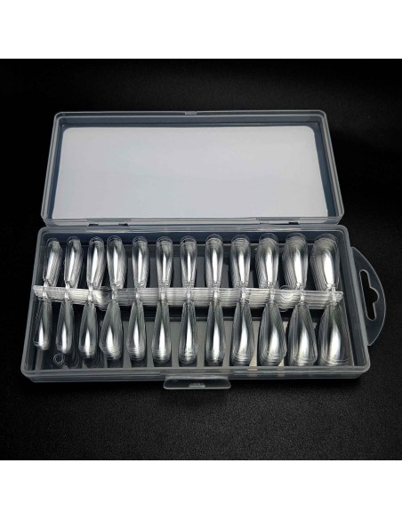 GEL TIPS BALLERINA LONG SET 240 BUC DIVERSE MĂRIMI