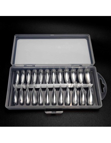 GEL TIPS STILETTO LONG SET 240 BUC DIVERSE MĂRIMI