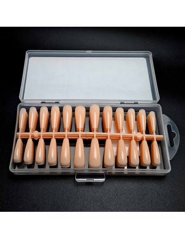 GEL TIPS BALLERINA LONG MILKY PINK SET 240 BUC...