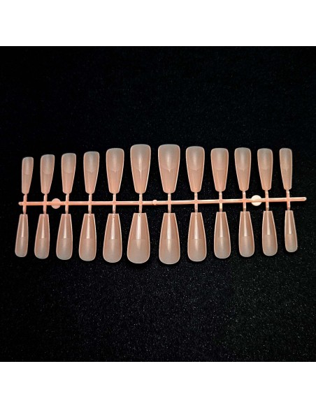 GEL TIPS BALLERINA LONG MILKY PINK SET 240 BUC DIVERSE MĂRIMI