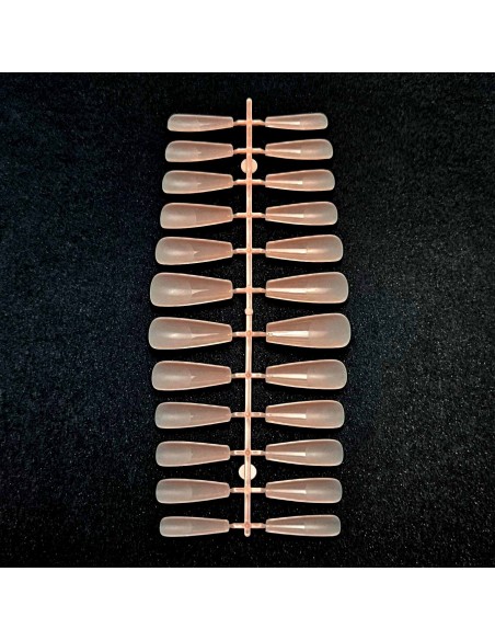 GEL TIPS BALLERINA LONG MILKY PINK SET 240 BUC DIVERSE MĂRIMI