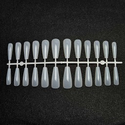 GEL TIPS BALLERINA LONG MILKY WHITE SET 24 BUC DIVERSE...
